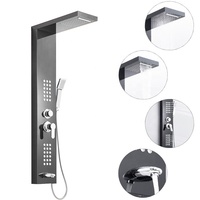 Système de douche mural en SUS304, panneaux de douche de luxe pour salle de bain, fabricant d'ensembles de panneaux de douche