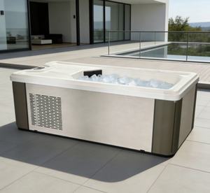 Baignoire autoportante tout-en-un Vanace en acrylique avec système d'éclairage LED blanc pour salle de bain à domicile - Product Image 1