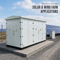 Station de transformateur triphasée 200 kVA 600 kVA, sous-station compacte, sous-station préfabriquée extérieure MV/LV, ferme solaire éolienne