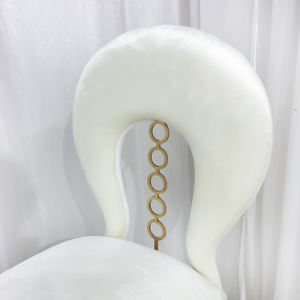 เก้าอี้กำมะหยี่สีทองดีไซน์สวยพร้อมขาสแตนเลสสำหรับงานแต่งงานงานเลี้ยงให้เช่าและงานเลี้ยงเฟอร์นิเจอร์โรงแรม - Product Image 5