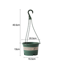 Pot de fleurs suspendu en plastique PP durable et portable, avec trou de drainage, écologique, gain de place, support pour plante