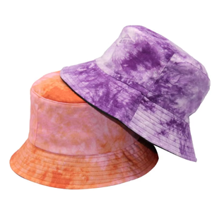 Sombrero de Pescador Teñido a Mano, Unisex, de Algodón, Estilo Bohemio, para Mujeres y Hombres, para Viajes, Playa, Protección Solar Diaria - Product Image 1