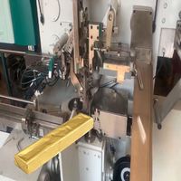 Mesin Pembungkus Lipat Batangan Cokelat Penyegelan Panas Output Tinggi Otomatis Penuh Buatan Khusus