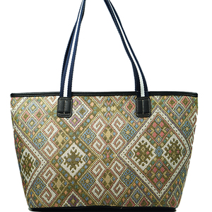 Borsa Estiva da <span class=keywords><strong>Donna</strong></span> 2023, Grande Capacità, in PVC, con Due Manici e Chiusura a Cerniera, Motivo Paesaggistico per Vacanze al Mare - Product Image 4