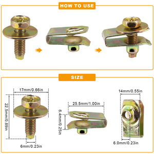 Clips de fixation automatiques, tête de 20mm, tige de 9mm, pour la réparation des panneaux de carrosserie de voiture, ajustement universel - Product Image 2