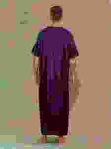 <b>Men's</b> Cotton <b>Thobe</b> Long Sleeveless Floor Length Modest Traditional Middle East Daily Wear Solid Color Breathable Regular Fit - Product Image 4