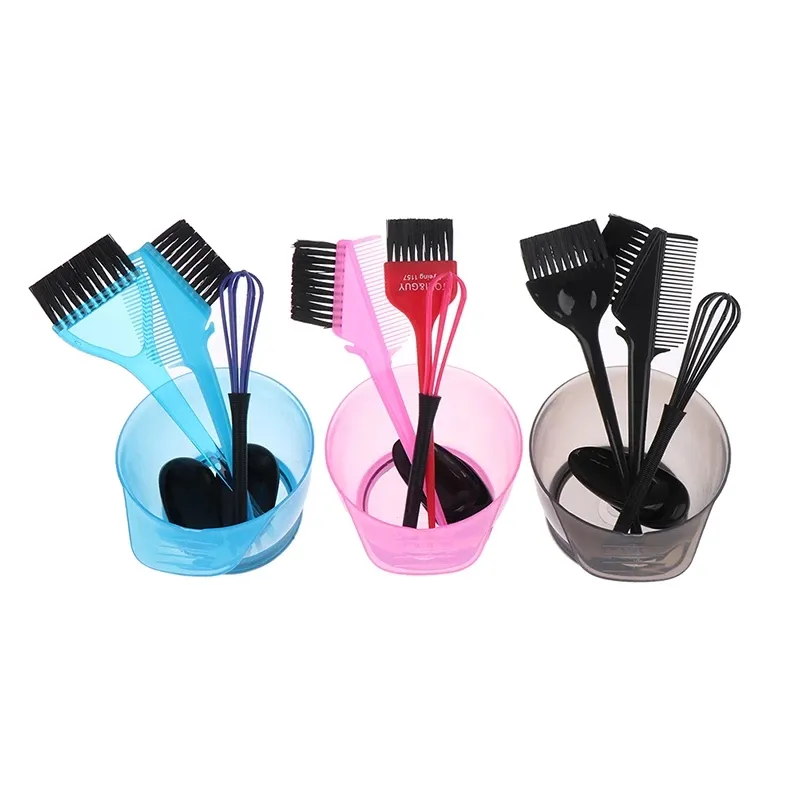 customized logo Hair Dye Color Mixer tools Hairstyle Hairdressing Styling tools Brush Bowl Set With Ear C-a-p Dye