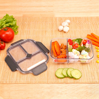 Boîte à lunch bento isotherme pour enfants, 3 compartiments, en Tritan, 1L, design personnalisé, très vendue, pour l'école, chauffable