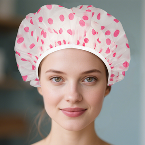 4C Gorro de ducha de EVA grande Baño Reutilizable Cómodo Protector de cabello Gorro de baño Durable Adulto Elástico Gorro de ducha impermeable - Product Image 6