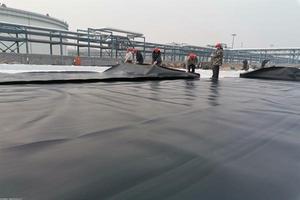 Géomembrane composite HDPE avec support géotextile, revêtement imperméable écologique pour bassins piscicoles, barrages, aménagements paysagers, lagunes et toitures - Product Image 6