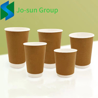Gobelet en papier à double paroi Grossiste Gobelet en papier écologique à emporter LOGO personnalisé Gobelet en papier tasse à café jetable