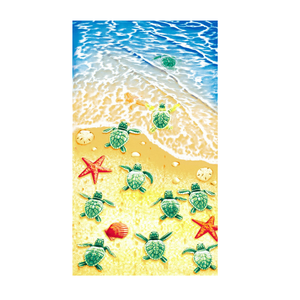 Serviettes en éponge imprimées en coton 100% de qualité intemporelle, offrant une douceur, une absorption et un attrait visuel constants - Product Image 4