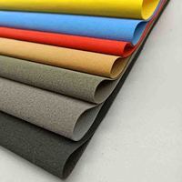 Usine Directe Couleur 0.4mm PU Imitation Microfibre Vegan Daim Faux Cuir Tissu En Cuir Synthétique Artificiel pour Doublure De Chaussure