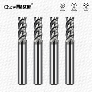 CHOWMASTER <span class=keywords><strong>A39</strong></span> Fraise plate en carbure monobloc HRC70 4 cannelures pour le fraisage en acier trempé - Product Image 1