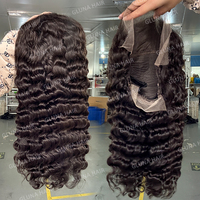 Perruque Lace Frontale 13x4 en Cheveux Humains 100% Naturels, Ondulations Profondes, Style Bouclé Profond Birman, Pré-épilée, Dentelle HD Transparente pour Femmes