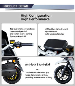 Wholesale Cruiser Motorcycle With 72V Brushless Motor for 80km/h High-Speed <b>Cycling</b> High-Speed Performance Achieve Speeds up to - Product Image 6