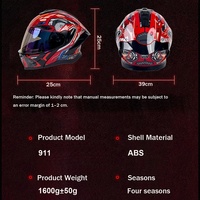 Casque de moto modulaire YM 911 ABS Flip DOT à double visière, haute résistance aux chocs, boucle à dégagement rapide pour l'aventure, le motocross, toutes saisons