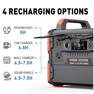 Générateur solaire portable <span class=keywords><strong>1200W</strong></span>, batterie LiFePO4 1008mAh, onduleur à onde sinusoïdale pure, MPPT, prise AU, panneau solaire, démarreur de voiture - Product Image 5