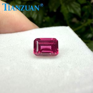 แกนหมุนสีแดงสังเคราะห์สีมรกตสำหรับทำเครื่องประดับอัญมณีแบบทำมือมีใบรับรองจากแลป - Product Image 4