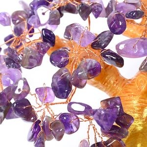Wholesale Hand Made Healing Crystal Craft Money <b>Bag</b> Crystal Lucky Wealth Tree for Fengshui - Product Image 5