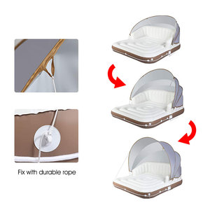 Factory Direct Sales TPU <strong>Inflatable</strong> <strong>Floating</strong> Lounge With Canopy <strong>Inflatable</strong> Island Outdoor Pool for Swimming Party - Product Image 3