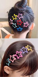 YANE最新的糖果发饰关于氟铬发夹，它在夜间闪耀着星星和心形的发夹 - Product Image 6