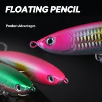 Leurre flottant de surface 140mm 67g pour pêche en eau salée, leurre dur pour gros gibier, pêche à la traîne, thon, bar, poisson-chat, eau douce
