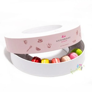 Cylindrical rigid customized printing macaron <b>box</b>, can be customized according to needs - Product Image 2