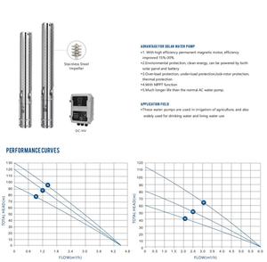 Pompe à eau solaire de surface DC <span class=keywords><strong>Larens</strong></span> 12V 24V 48V 180W 250W 400W, corps transparent, tête OEM, moteur en acier, contrôleur de temps en acier inoxydable - Product Image 3