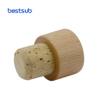Bestsub Wholesale Custom Flessen Gebruik Houten Kurk Wijn Stopper En Champagne Kurk Voor Wijn En Bier