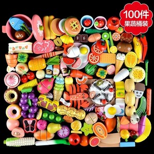 Gioco Educativo in Legno per Bambini con Frutta e Verdura da Tagliare, Giocattolo da Cucina per Bambini - Product Image 2
