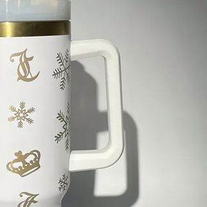 40oz Tumbler with Handle and Straw Black Insulated Travel Mug Iced Coffee <b>Cup</b>, Reusable Stainless Steel Insulated Water Bottle - Product Image 3