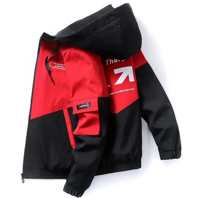 Fashion streetwear Sport Man 100% Polyester Windbreaker Nylon Waterproof Bomber Jacket