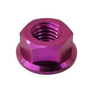 Tuercas hexagonales de titanio con brida, clase 8.8, autoblocantes, totalmente roscadas, de 7/16 pulgadas, pulidas, para coches de carreras, herrajes automotrices - Product Image 3