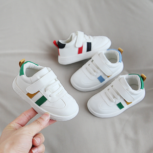 흰색 스니커즈 남아 여아 소프트 솔 아기 워킹 슈즈 - Product Image 1