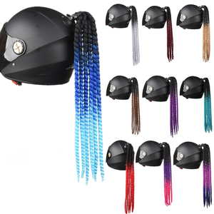 Peruca de Rabo de Cavalo SLKE para Motocicleta e Motocross, Durável, Estilosa, com Trança Torcida e Decoração para Capacete - Product Image 6