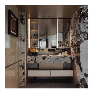 خزانة مرآة تخزين عصرية ، رف تزيين للحمام ، إضاءة ليد مضادة للماء - Product Image 2