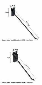 ตะขอแขวนโลหะเหล็กสำหรับชั้นวางของร้านค้าปลีกทำจากลวดเส้นเดี่ยวสีดำขาว - Product Image 3