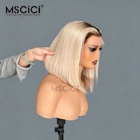 Perruque Lace Front 13x6 en Cheveux Humains, Cheveux Vierges Indiens Lisses Blond Foncé, Ligne de Cheveux Naturelle, 100% Cheveux Humains