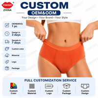 Culotte menstruelle réutilisable en bambou biologique coloré pour femmes ODMOEM, sous-vêtements menstruels anti-fuites, flux abondant