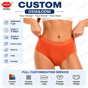 <span class=keywords><strong>Culotte</strong></span> <span class=keywords><strong>menstruelle</strong></span> réutilisable en bambou biologique coloré pour femmes ODMOEM, sous-vêtements menstruels anti-fuites, flux abondant - Product Image 1
