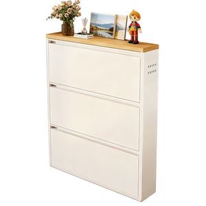 Scarpiera Ultra Sottile con Struttura in Acciaio 100%, Elegante Ingresso con Ribalta, Salvaspazio e Alta Capacità - Product Image 6