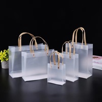 Sac fourre-tout Transparent en plastique PP avec LOGO personnalisé, emballage en PVC, sac cadeau Transparent, vente en gros