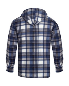 Veste en flanelle à capuche avec fermeture éclair, <span class=keywords><strong>chemise</strong></span> à carreaux avec doublure en sherpa, polaire épaisse - Product Image 4