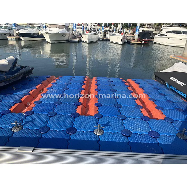 Toptan Hdpe modüler yüzen duba Dock yürüyüş platformu tekne Jet Ski plastik yüzer iskele küpleri