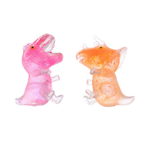 Jouet Squishy Dinosaure Transparent Pailleté Anti-Stress à Presser, Jouet Sensoriel pour Enfants, Cadeau de Fête, Jouet de Décompression à Pincer - Product Image 6