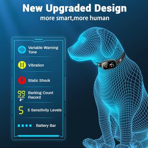 <strong>Dog</strong> Bark <strong>Collar</strong> Automatic Anti Barking <strong>Collar</strong> Rechargeable Waterproof Bark Training <strong>Collar</strong> with Beep Vibration Harmless <strong>Shock</strong> - Product Image 3