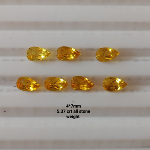พลอยแซฟไฟร์สีเหลืองคุณภาพสูงที่เพาะเลี้ยงในห้องปฏิบัติการ รูปทรงหลากหลาย ตัดตามสั่ง ความใสสูง สำหรับทำเครื่องประดับ งานฝีมือ - Product Image 4