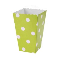 Gobelets à pop-corn jetables en papier imprimé de logo d'emballage alimentaire écologique à rayures vertes recyclables nouveau design