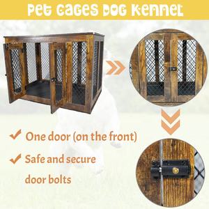 กรงสุนัขทำจากไม้โลหะขนาดใหญ่สำหรับบ้านสุนัขสไตล์เฟอร์นิเจอร์ในร่มที่ทันสมัยสำหรับงานหนัก - Product Image 3
